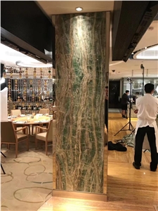 Bamboo Green Marble Wall Cladding Slabs