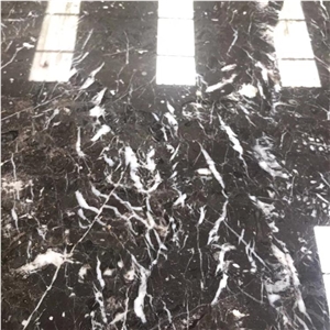 Black Color White Vein Marble Slabs for Floor