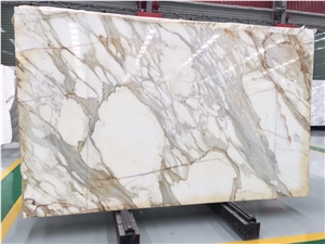 Calacatta Gold Marble French Pattern Slabs