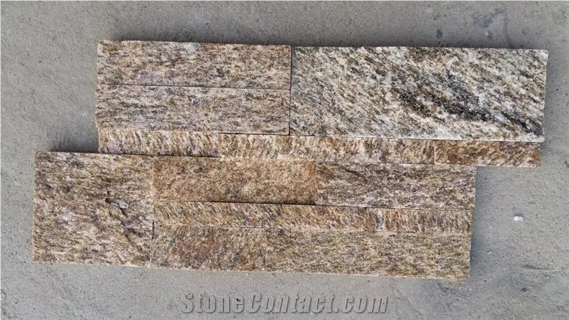 China Polished Tiger Skin Yellow Granite Slab