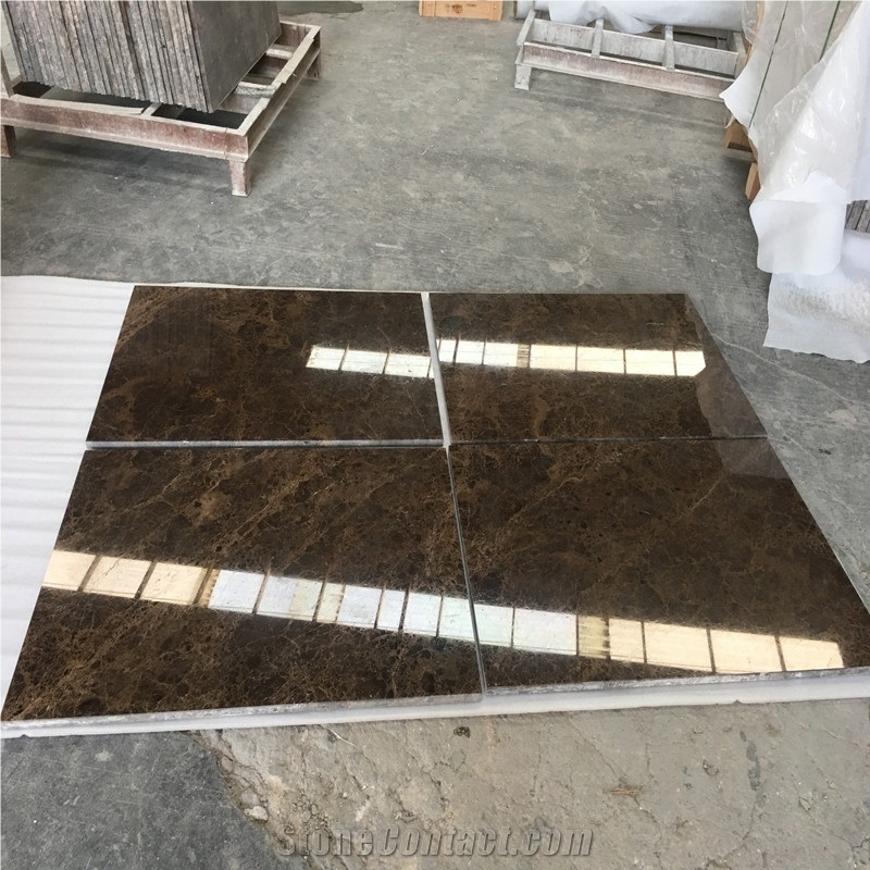 Dark Emperador Brown Marble Flooring Tiles
