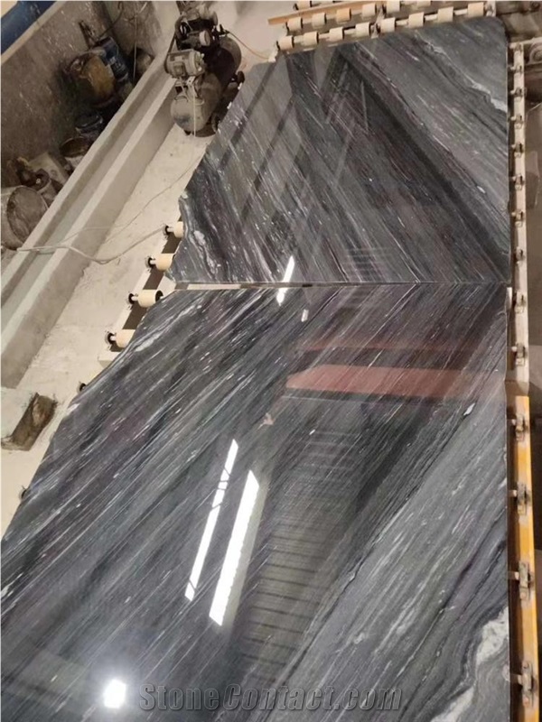 Dark Gray Marble Flooring Tiles and Slabs