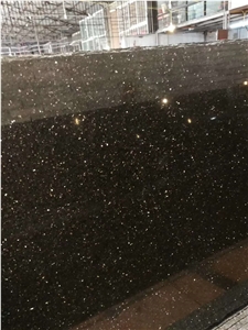 Indian Polished Nero Galaxy Granite Slab and Tiles