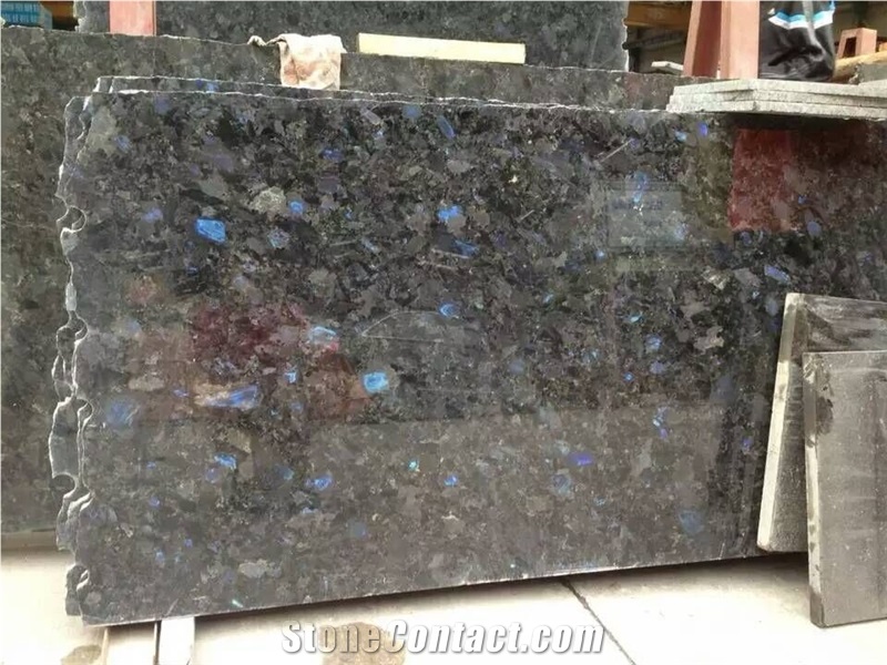 Luxury Polished Lemurian Blue Granite Slabs