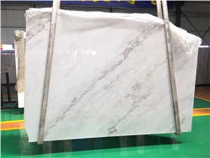 Polished White Marble Slabs Floor Covering