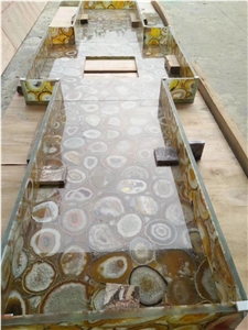 Yellow Agate Stone Slabs and Tiles
