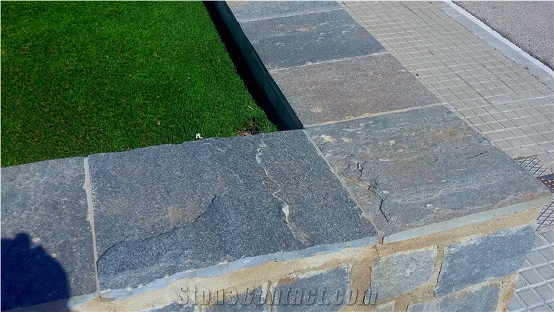 Blue Quartzite Cut Stone Irregular Surface Walling