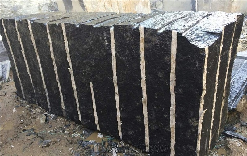 Absolute Indian Black Granite Blocks- Absolute Black Granite, Premium Black