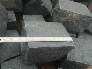 Indian Black Granite Cubestones, Cobble Stones