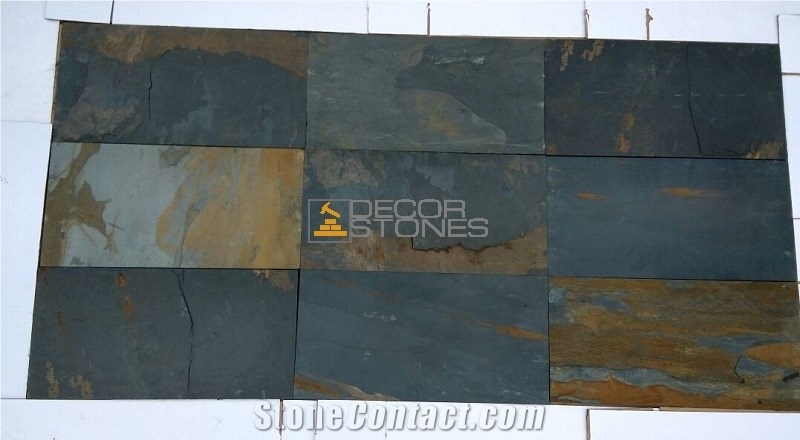 Rustic Black Slate Stone Tiles