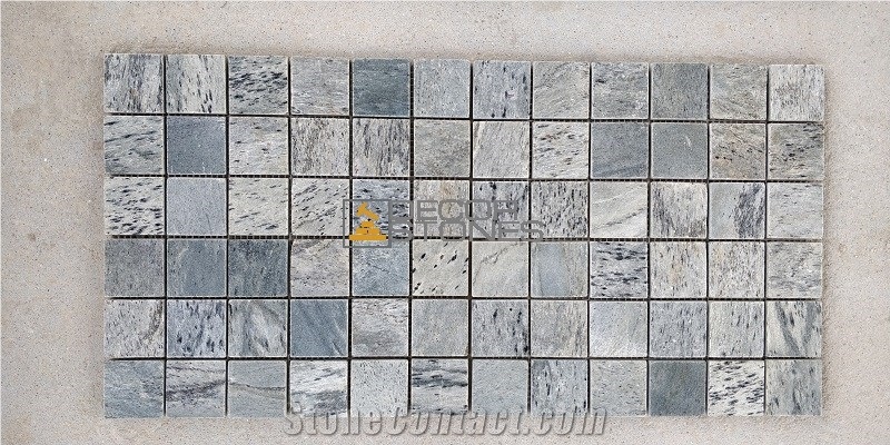 Silver Shine Quartzite Mosaic