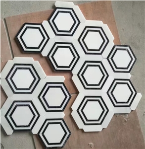 Black and White Marble Mosaic Floor Tile Price