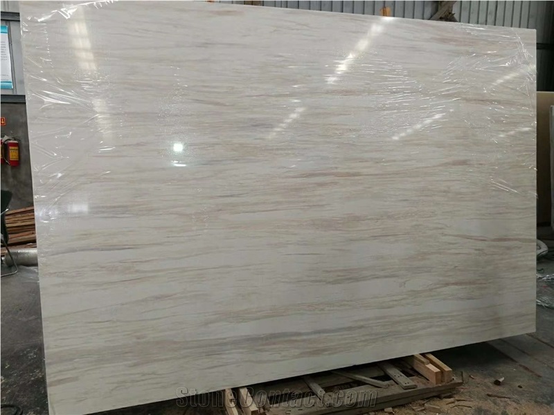 Eurasian White Wood Marble Slabs & Wall Floor Tile