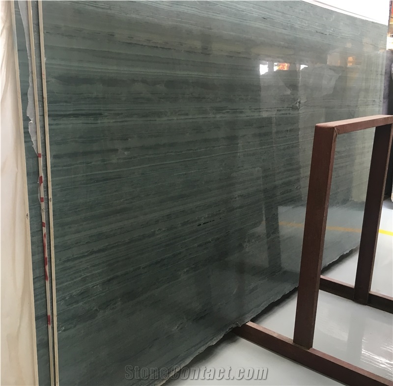 Green Wood Grain Marble Slabs & Wall Flooring Tile