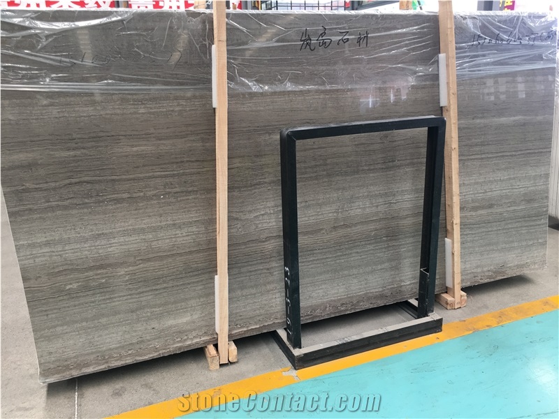 Grey Wood Grain Marble Slab & Walling Tiles Price