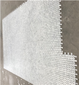 Italian Carrara White Marble Hexagon Mosaic Tile