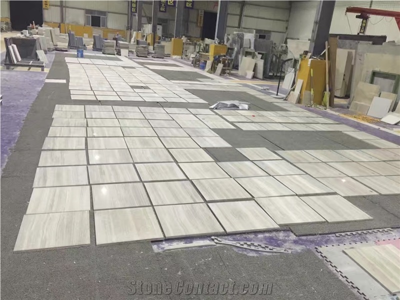 Layout White Serpeggiante Marble Flooring Tiles