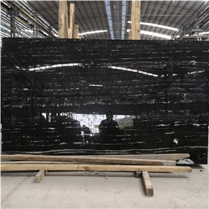 Port Black Portoro Marble Slabs & Flooring Tile