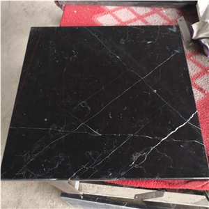 Spanish Black Negro Marquina Marble Flooring Tile