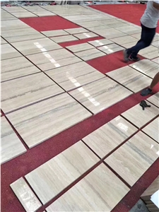 Travertino Striato Silver Slabs Floor Tiles