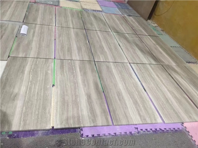 White Wooden Grain Marble Walling Flooring Tiles