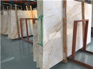 Whosale Cheap Golden Spiders Marble Slabs Price