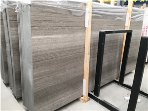 Whosale Chinese Grey Wood Grain Marble Slabs Price