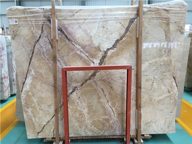 Whosale Feather Golden Spider Marble Slabs Price