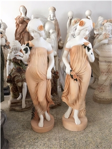 Beautiful Hand Carved Colorful Statues