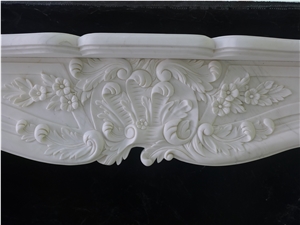 Beautiful Hand Carved Indoor Fireplace Mantel