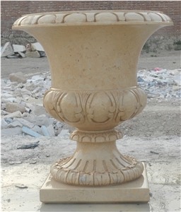 Beautiful Hand Carved Stone Flower Pots