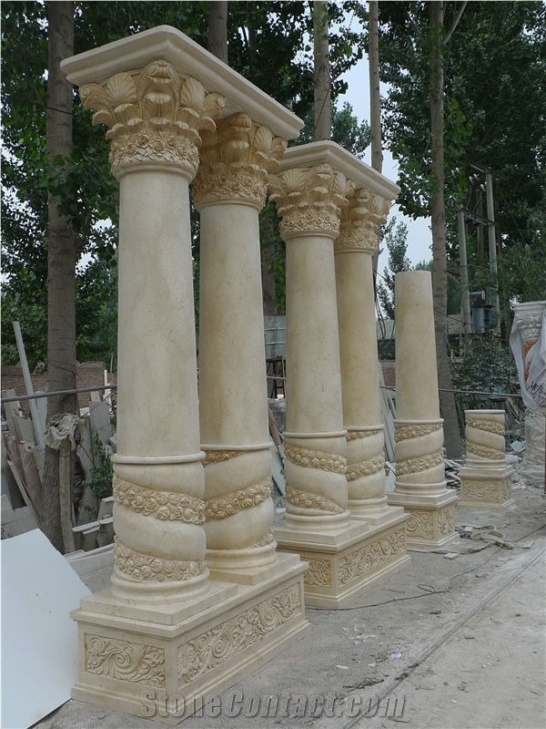 Big Marble Roman Pillars