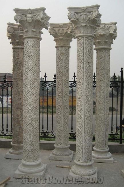 Hand Carved Stone Columns