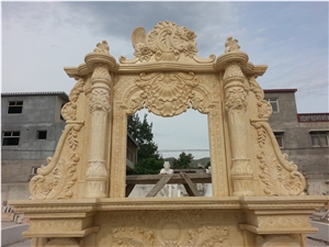 Large Outdoor Lion Fireplace Mantel