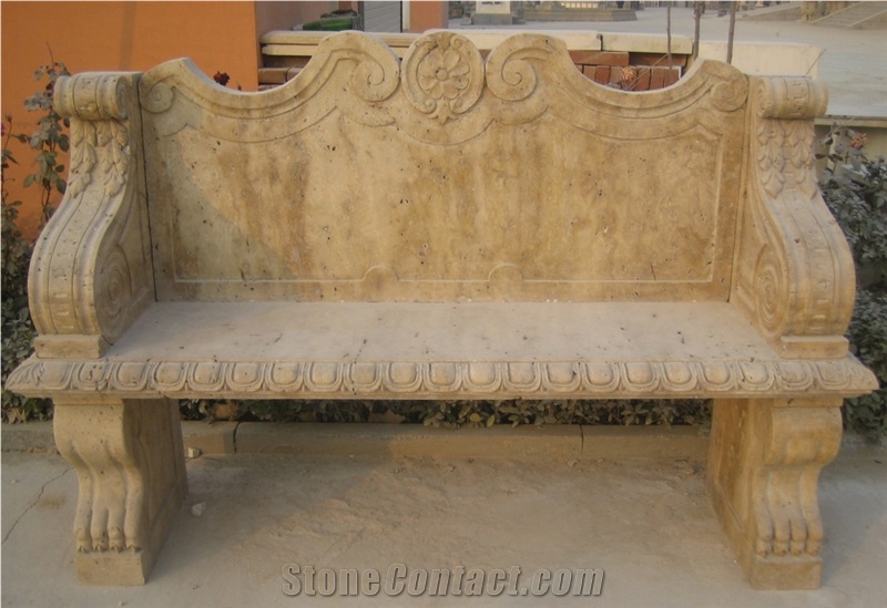 Natural Stone Outdoor Benches