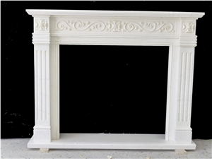 Victorian Style Stone Fireplace Mantel