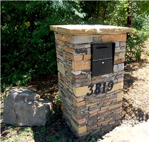 Boulder and Stone Mailbox