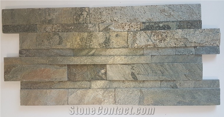 Zeera Green Slate Stone Wall Panel Z Shape