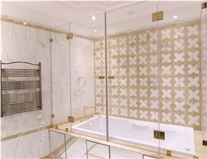 Modern Bathroom Design with White Marble