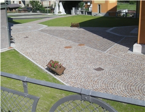 Porfido Trentino Cubes, Porphyry Setts Natural Surface