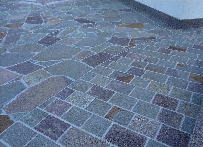 Porphyry Tiles Natural Surface, Porfido Trentino