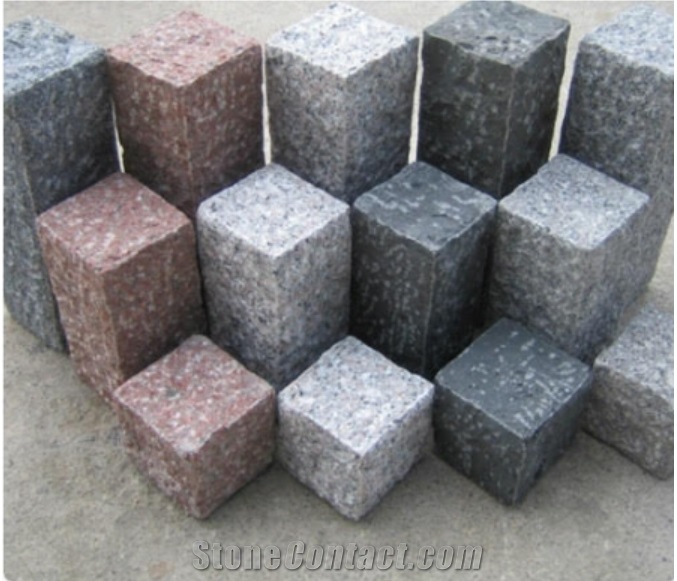 Cubic Granite Cobble Sets Landscaping Stones
