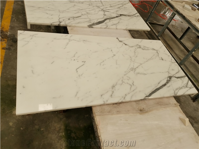 Bianco Carrara Statuario Marble Bathroom Vanity