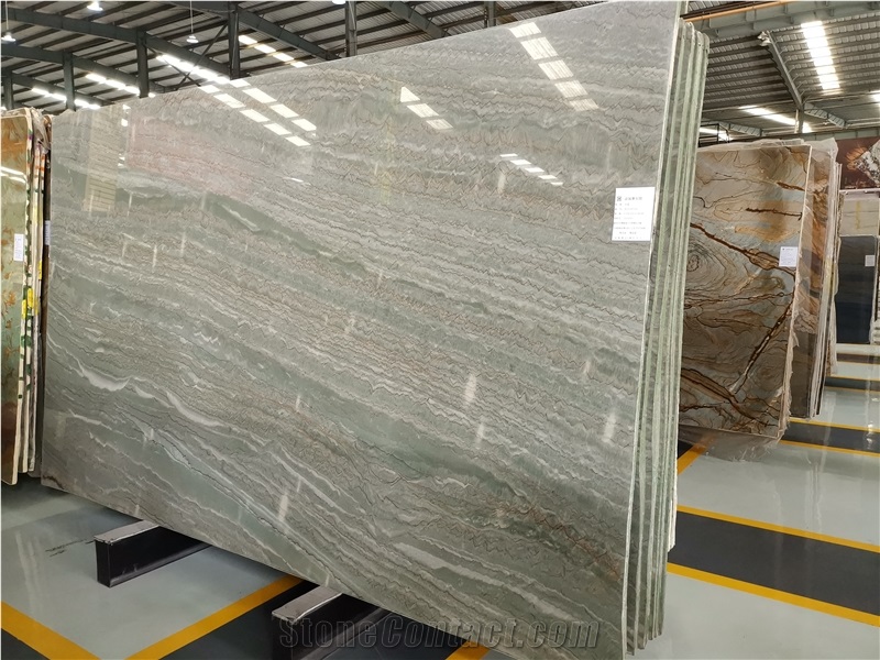 Green Fantasy Quartzite,Sea Wave Green Quartzite