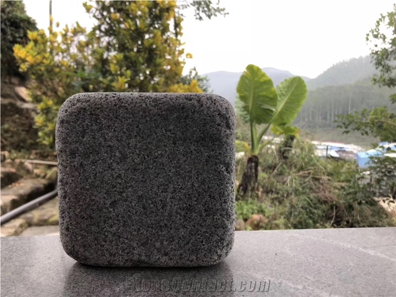 Granite Paving Cube Stone G654 Mid Grey