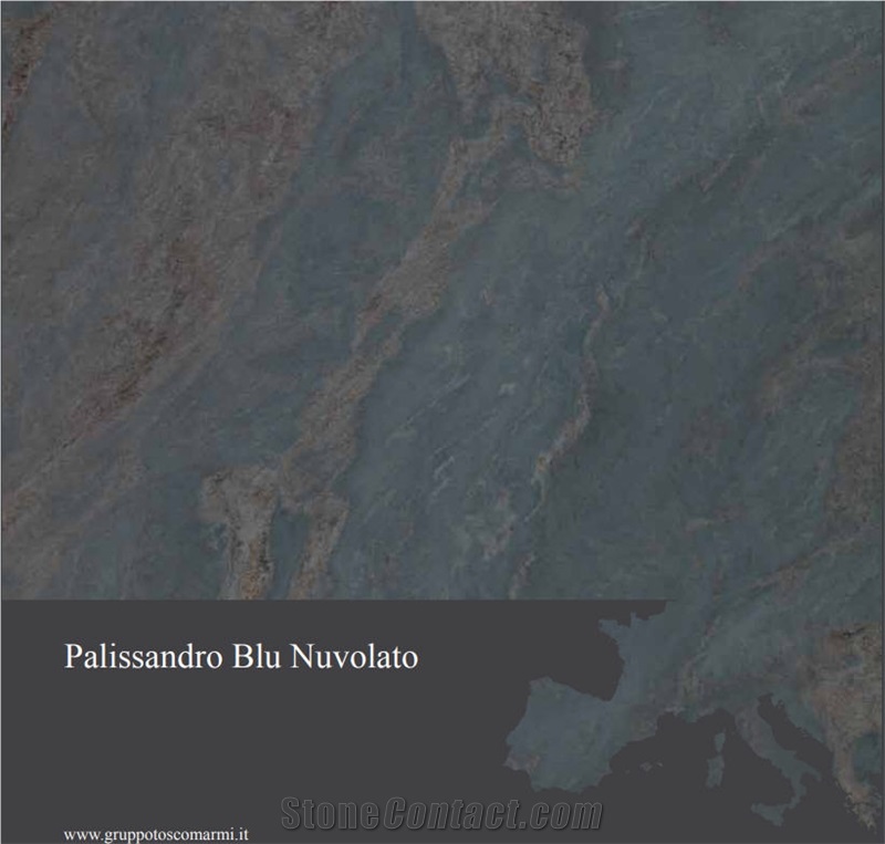 Palissandro Blue Nuvolato Marble Slabs, Tiles