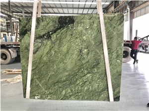 Glass Green Marble Slab Walling Tile Kitchen Cover