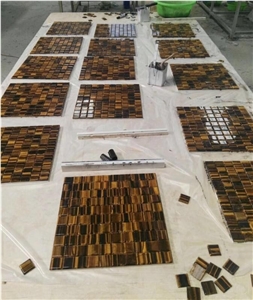 Tiger Eyes Mosaic Tile Yellow Luxury Mosaic Floor