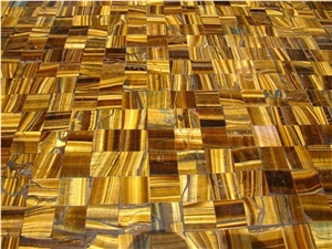 Tiger Eyes Mosaic Tile Yellow Luxury Mosaic Floor