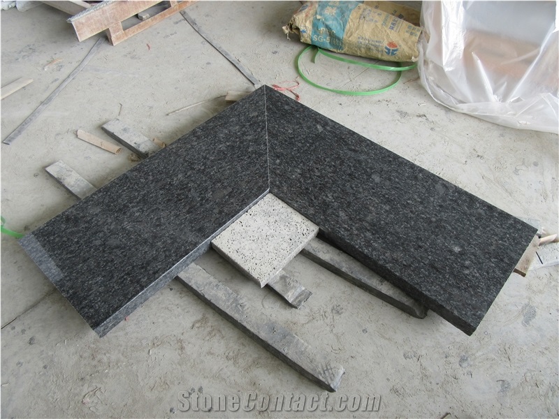 Polished Steel Grey Granite Stone Wall Cladding